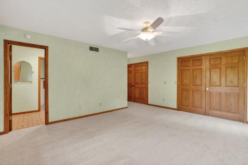 Private doorway, double deep wall closets, and a primary private bathroom. Bedroom #1