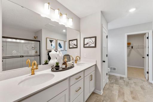 Photo of similar home for reference only. Colors and selections will vary. Kingston floorplan. Private primary bath with spacious walk-in closet!