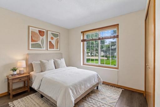 Comfortable secondary bedroom with natural light (Virtually Staged)