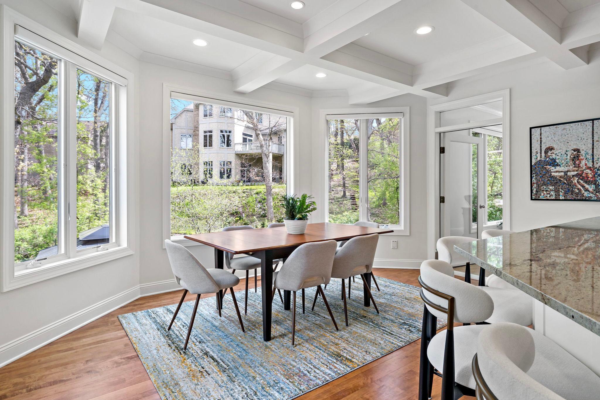 Bright and charming informal dining area in the kitchen