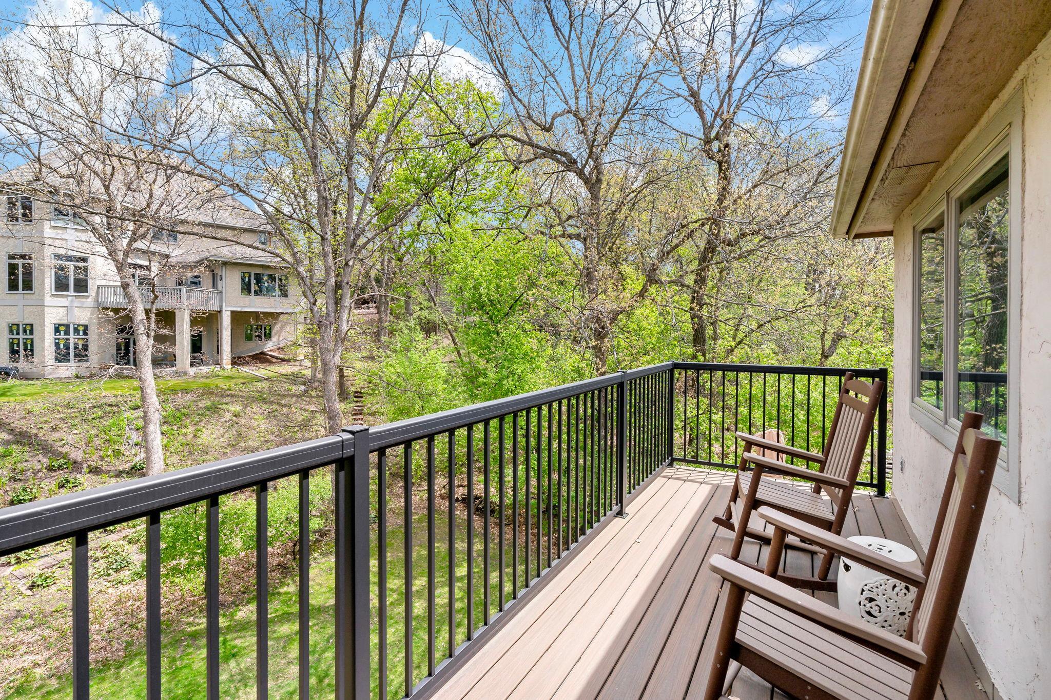 Private deck off of the primary bedroom