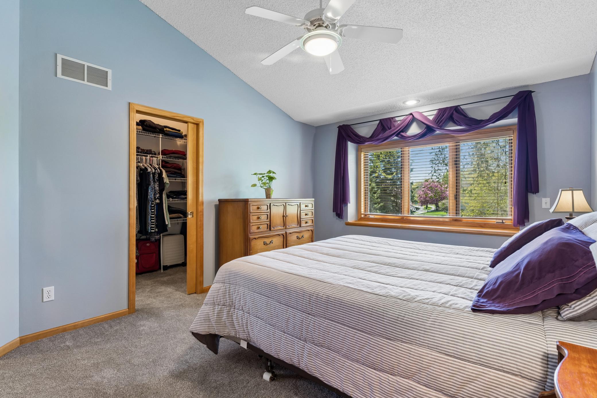 Primary Bedroom has walk-in closet and private bath.
