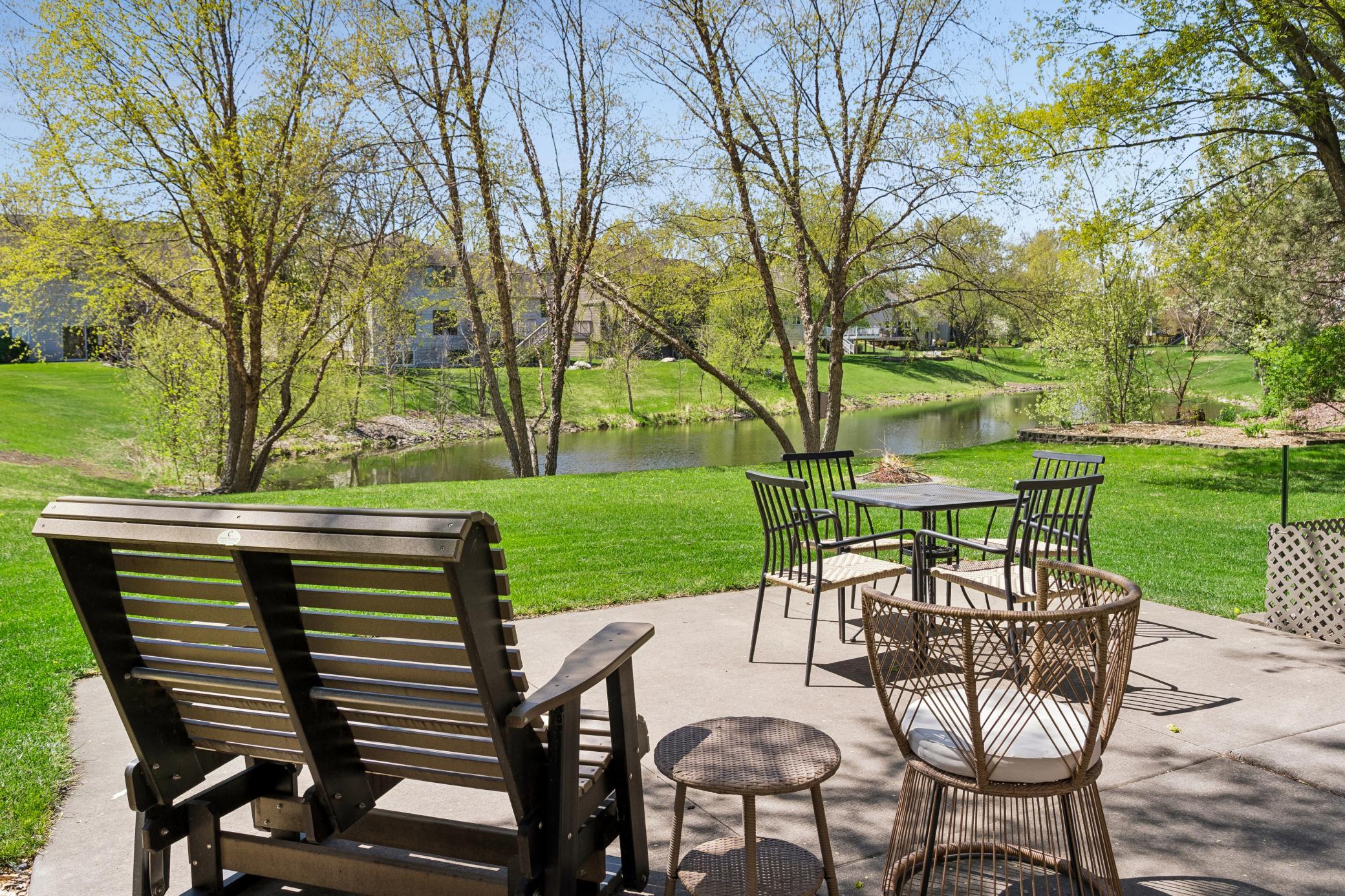 Relax or entertain on your patio with pond views.
