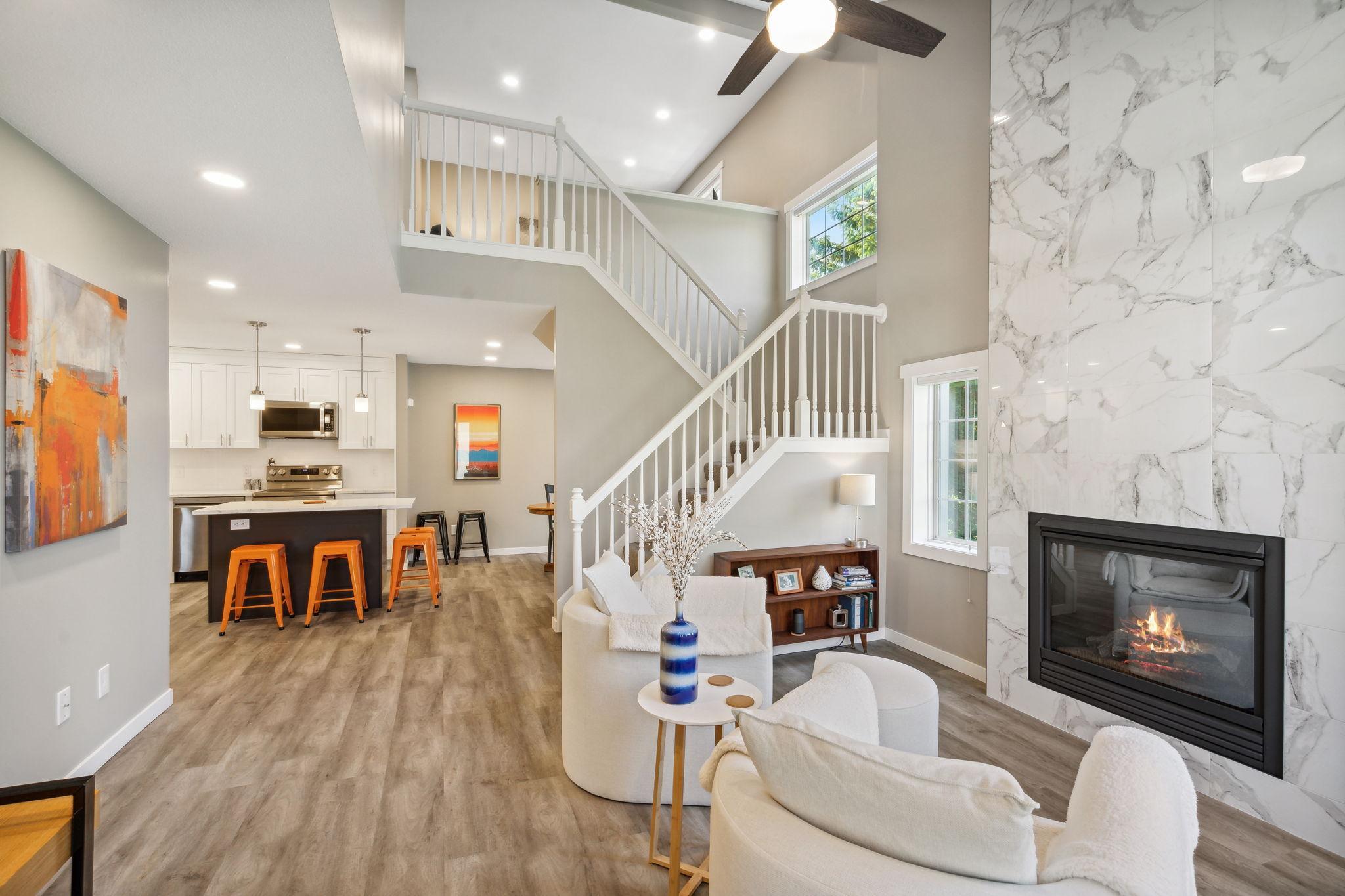 Turn-key 2-bed, 2-bath townhome with high-end modern updates throughout."