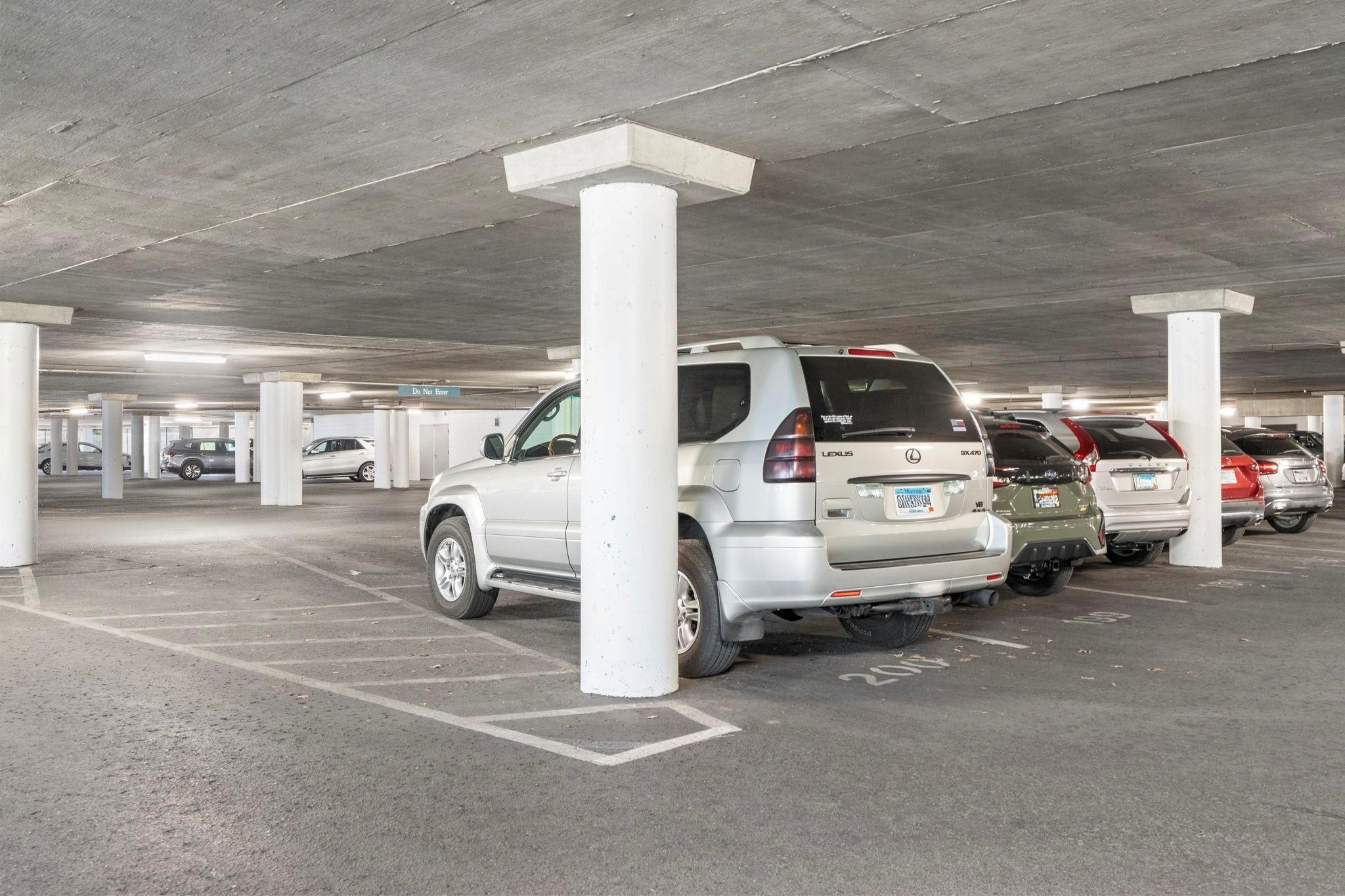 Comes with a heated underground parking stall and an extra outdoor parking lot spot