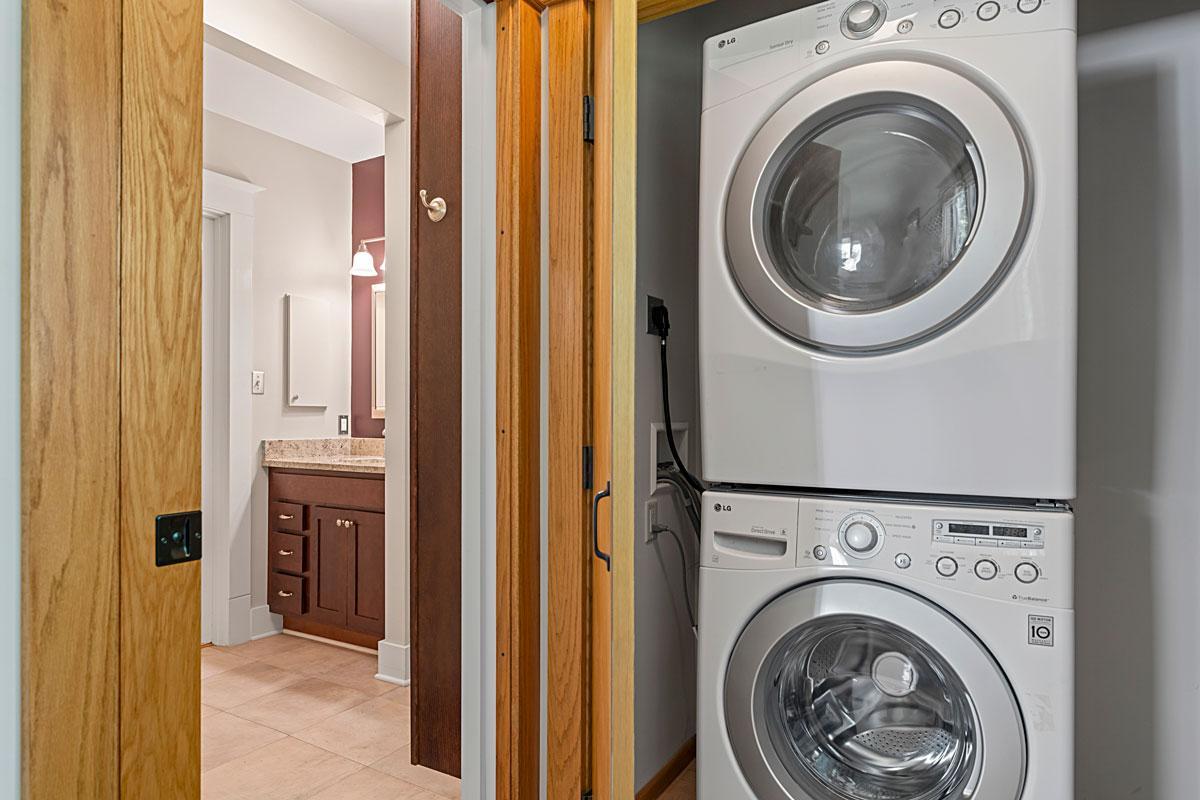 Main floor laundry for true one-level living. Laundry hook ups in the basement as well.