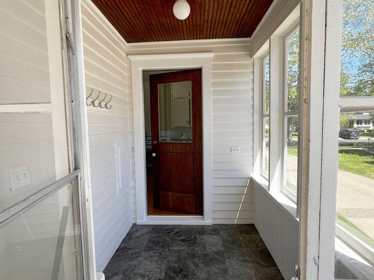 Entry from back porch.