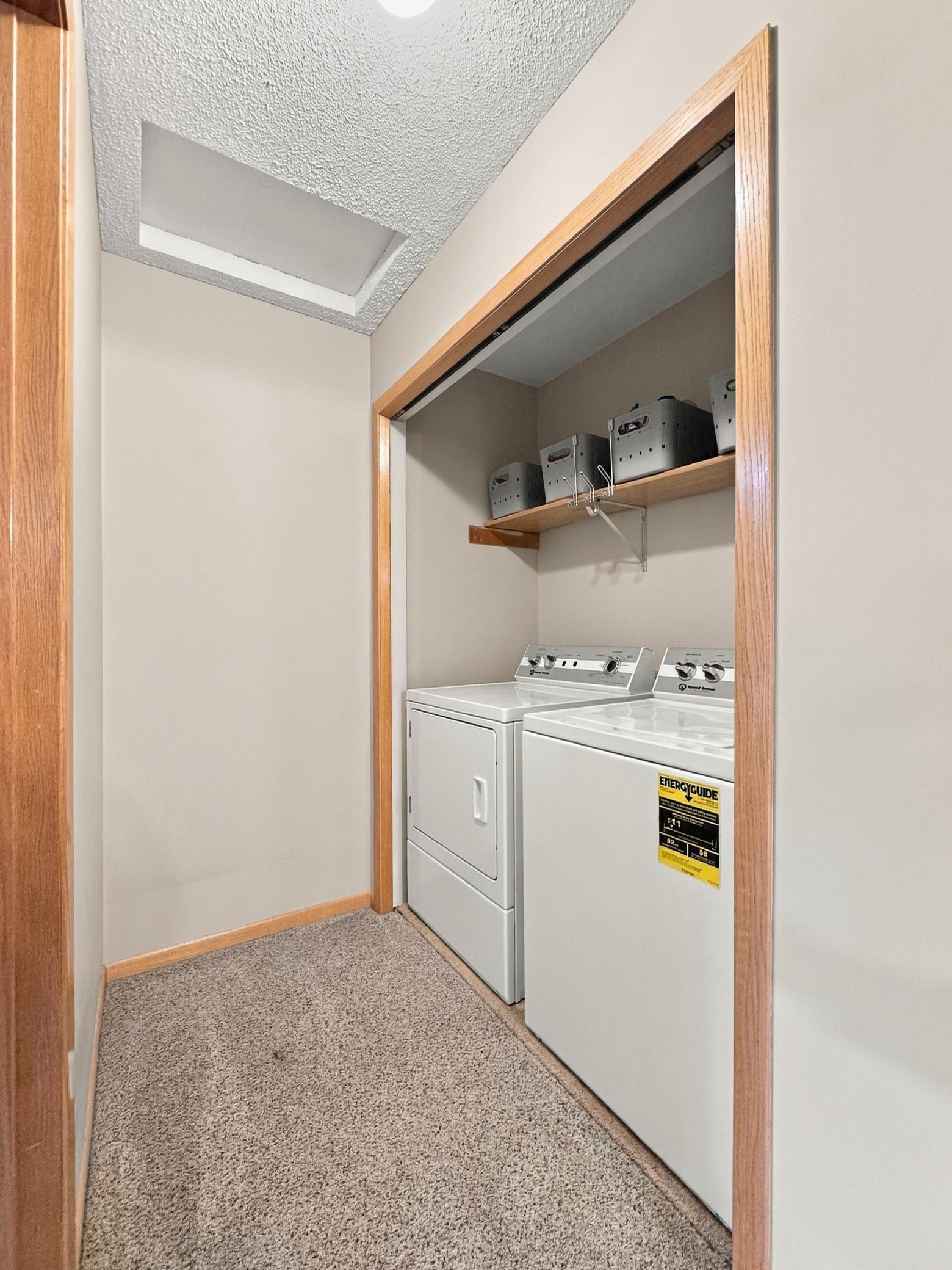 Upper level laundry