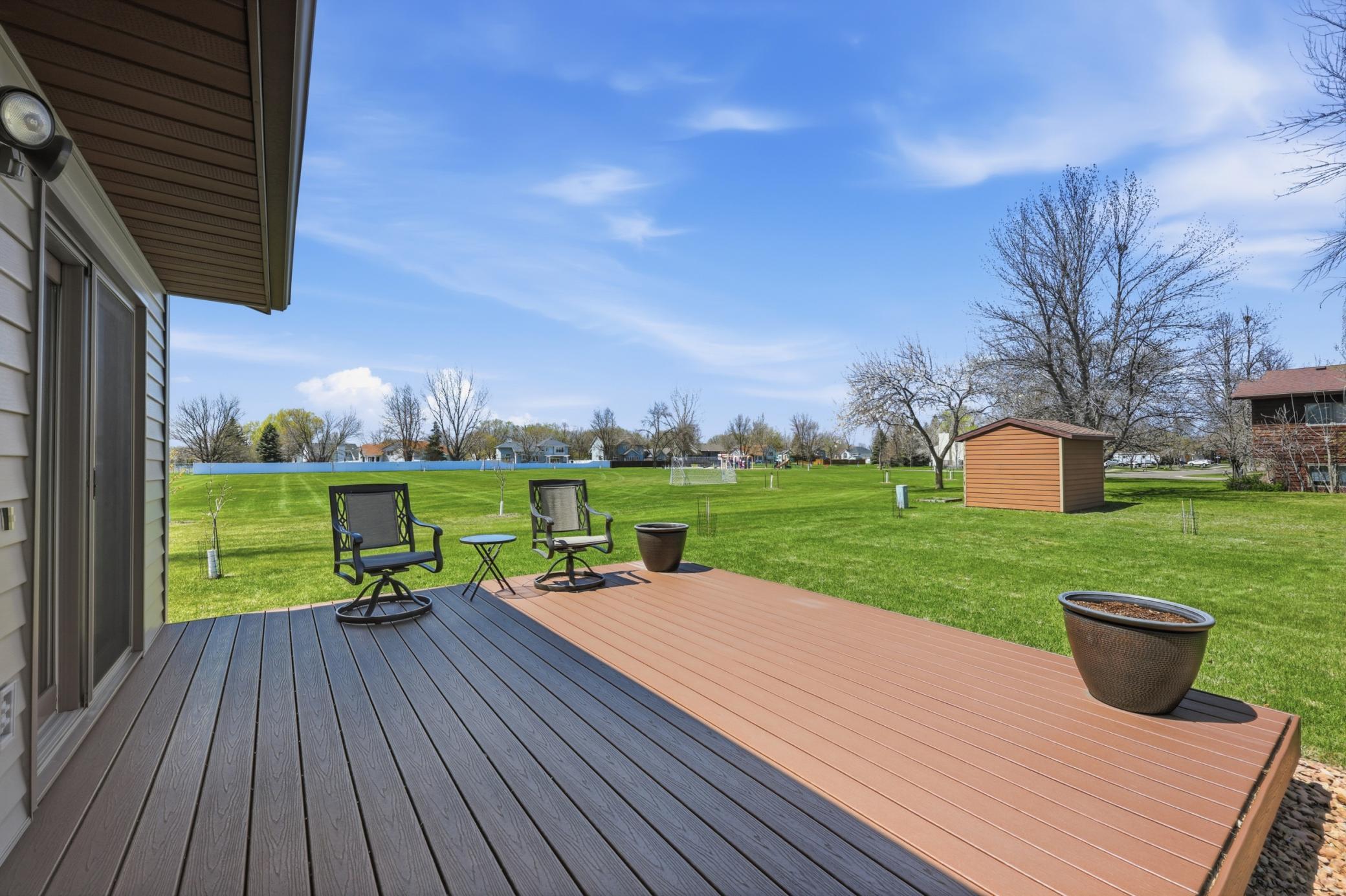 Maintenance Free Deck View to Park