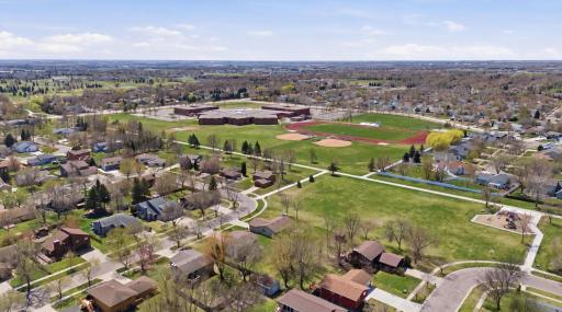 Overhead View to Park, Bike Path & Discovery Middle School