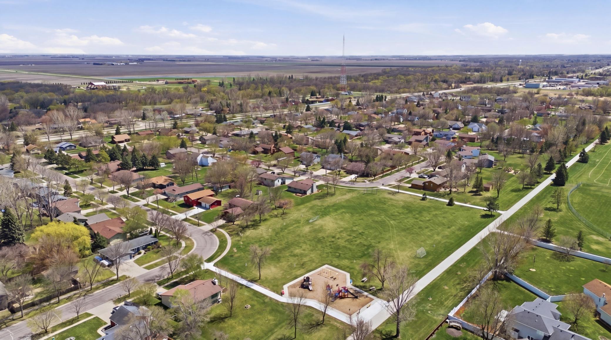 Aerial View of Neighborhood