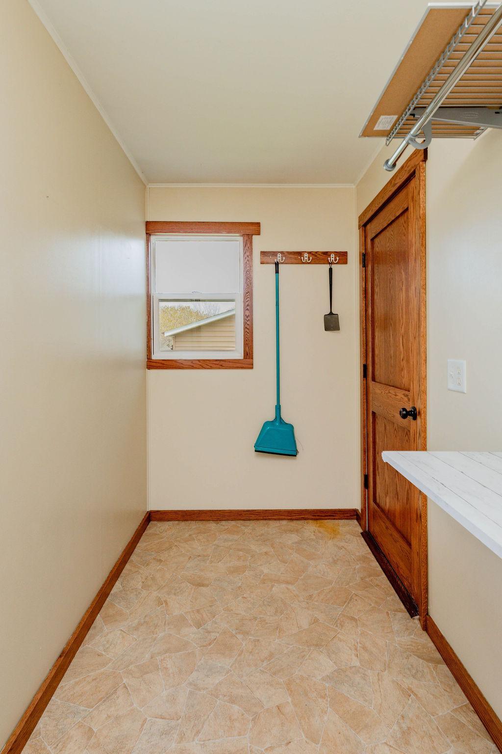 Laundry room behind the kitchen