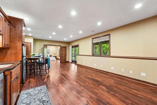 Large open living and entertaining spaces
