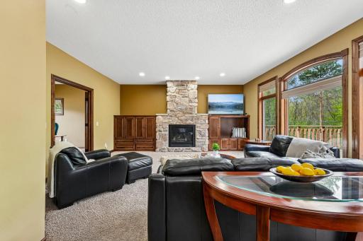 Cozy gas fireplace adding warmth and charm