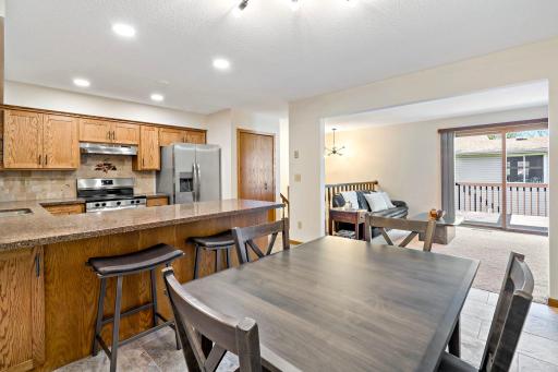 Dining area open to kitchen and living room