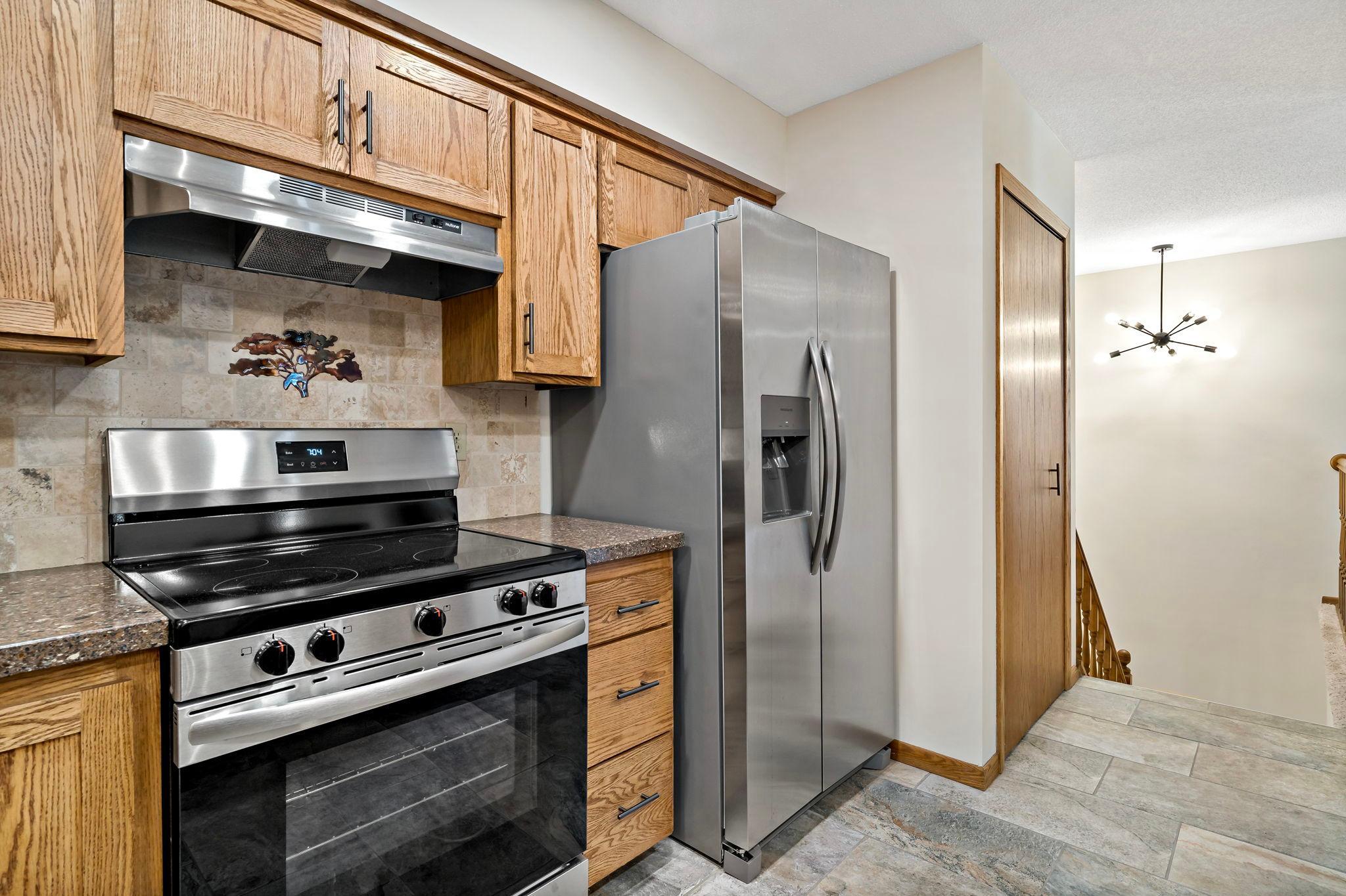 Kitchen with brand new stainless appliances