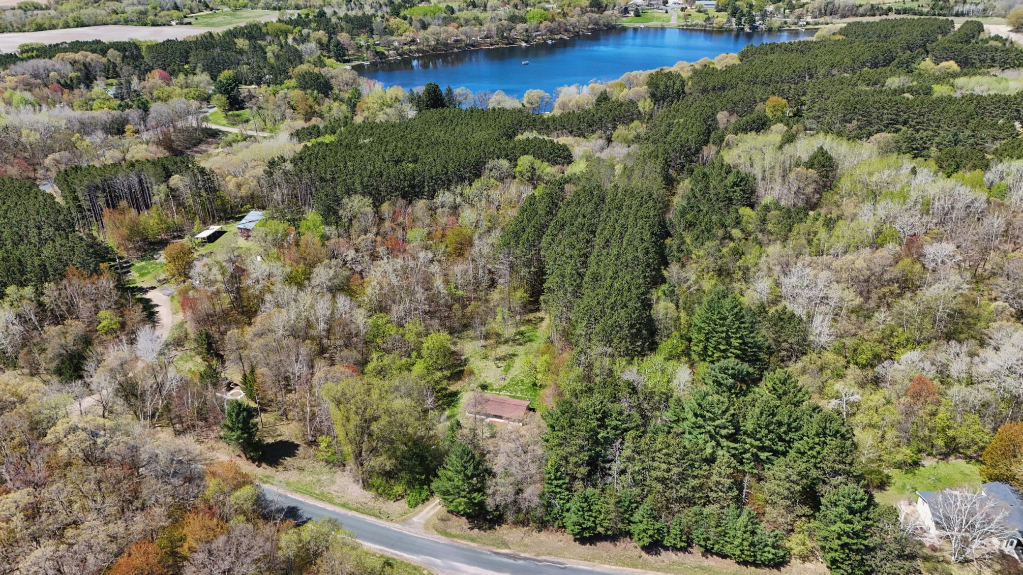 The aerial view shows how close Paulsen Lake is, a public landing is on the west side of the lake