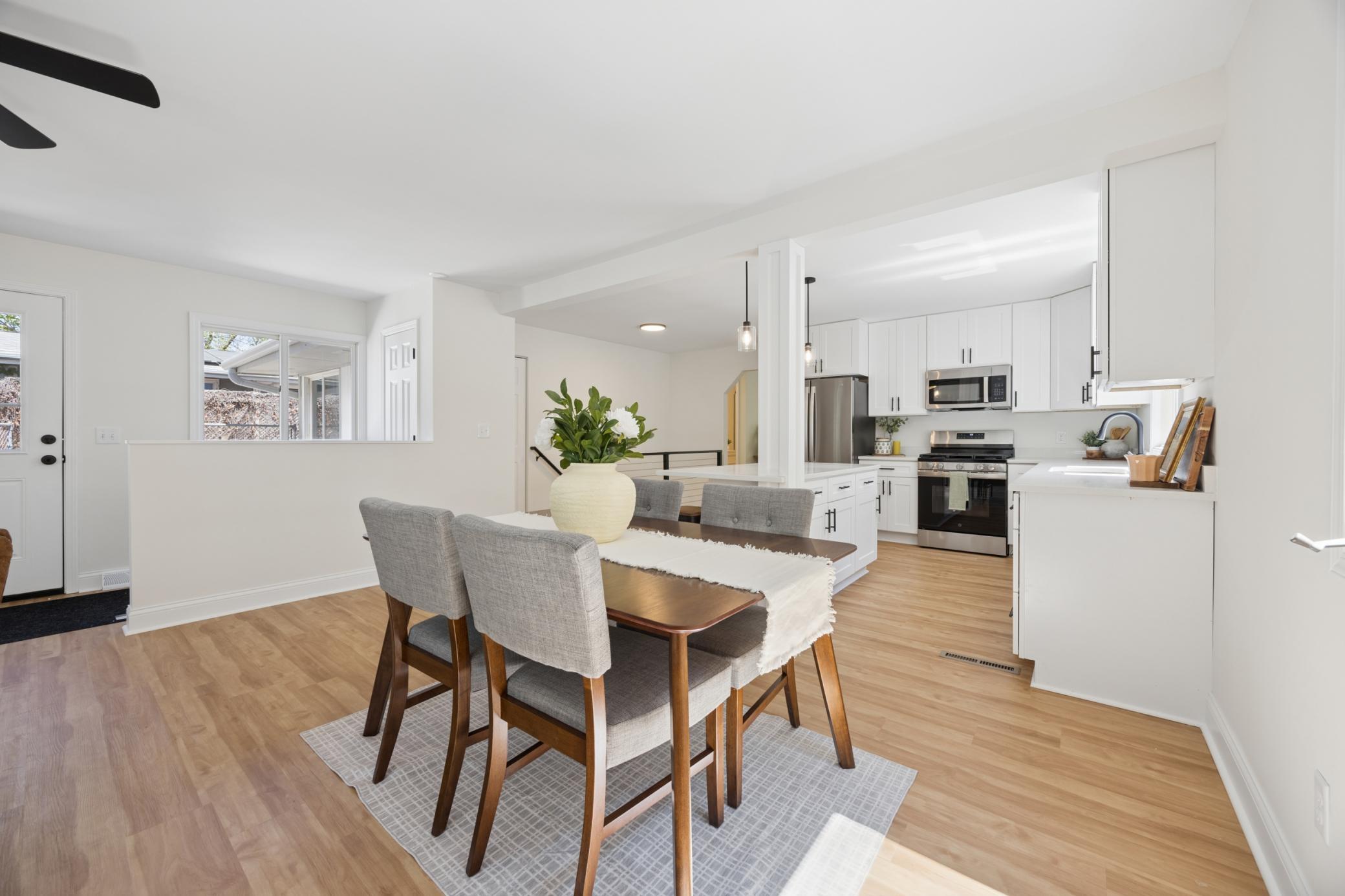 Kitchen and dining area