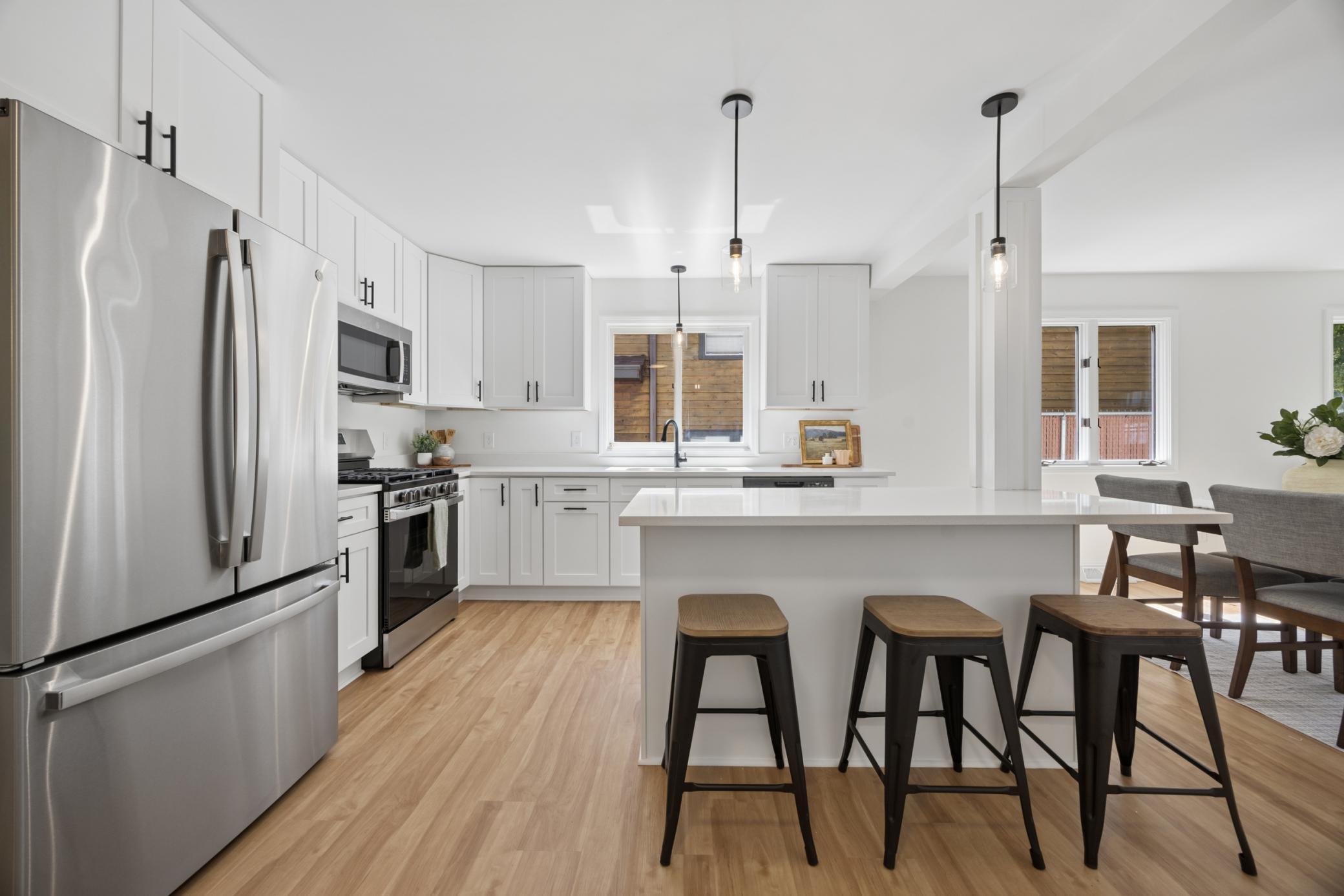 Kitchen facing South