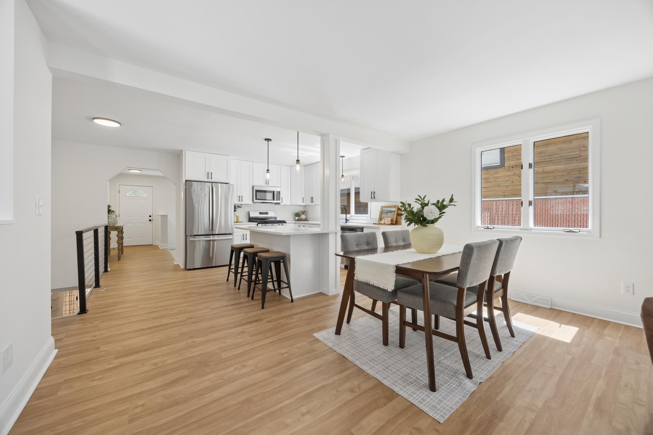 Kitchen and dining area