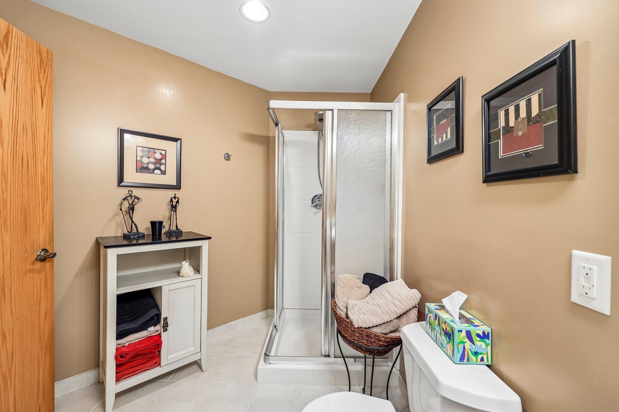 Lower level 3/4 bath