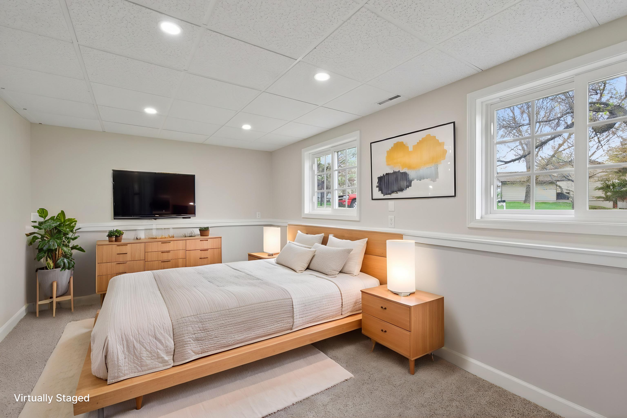 Lower Bedroom - Virtually Staged