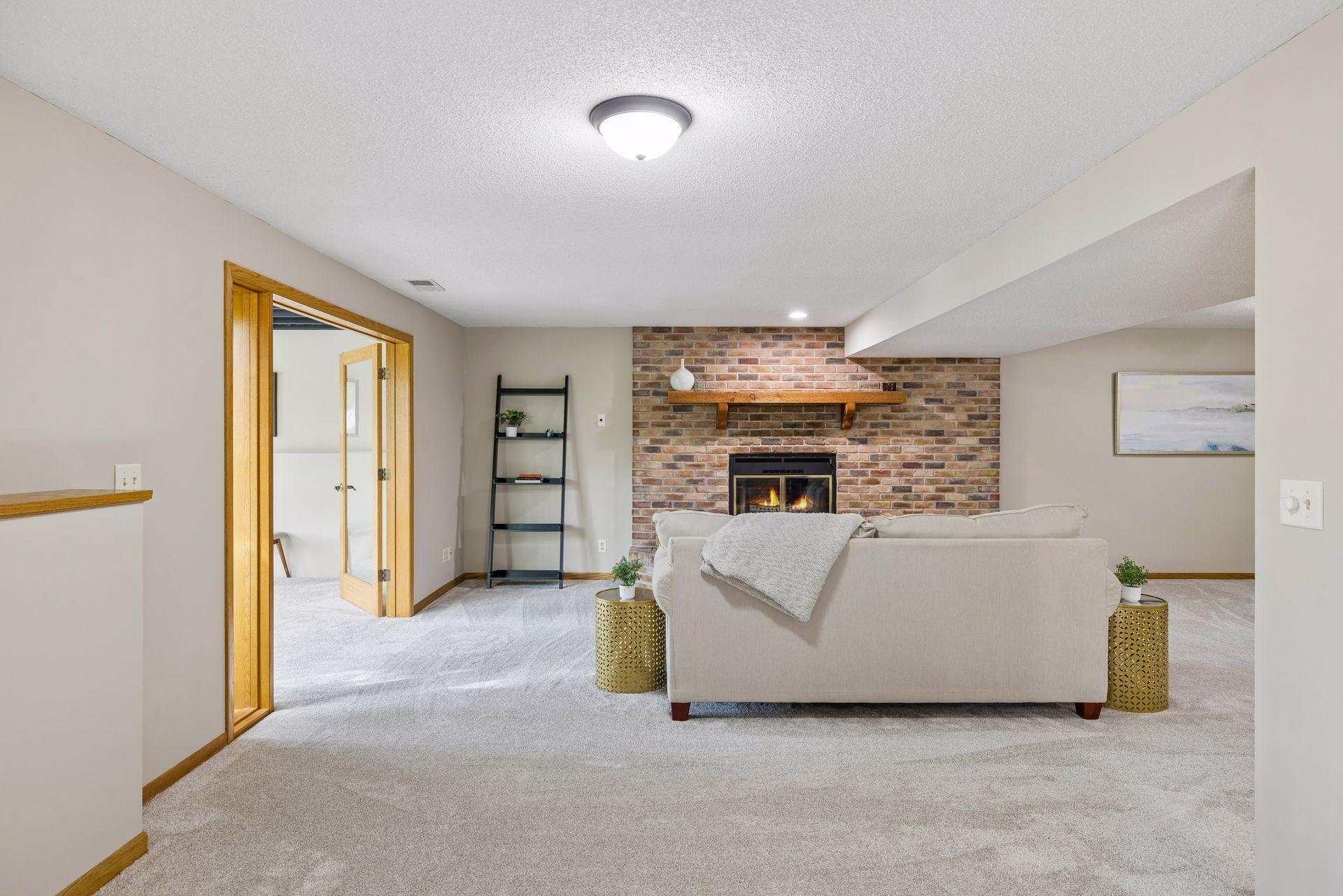 Enjoy the Brick Wood-Burning Fireplace