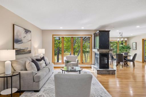 Enjoy a fire while looking at Willow Pond