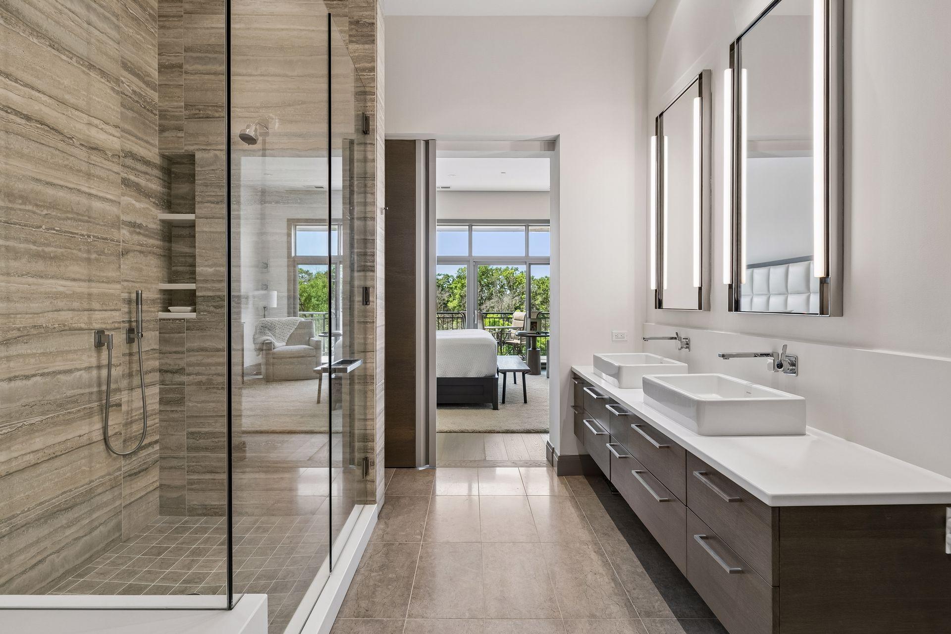 Highlights include double sinks/vanities