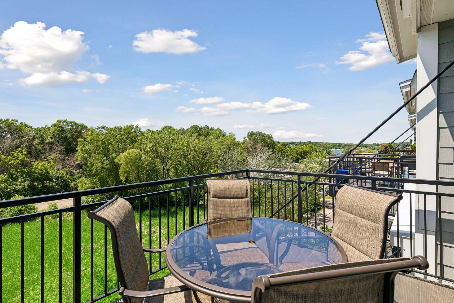 Private primary balcony with views of Lake Street