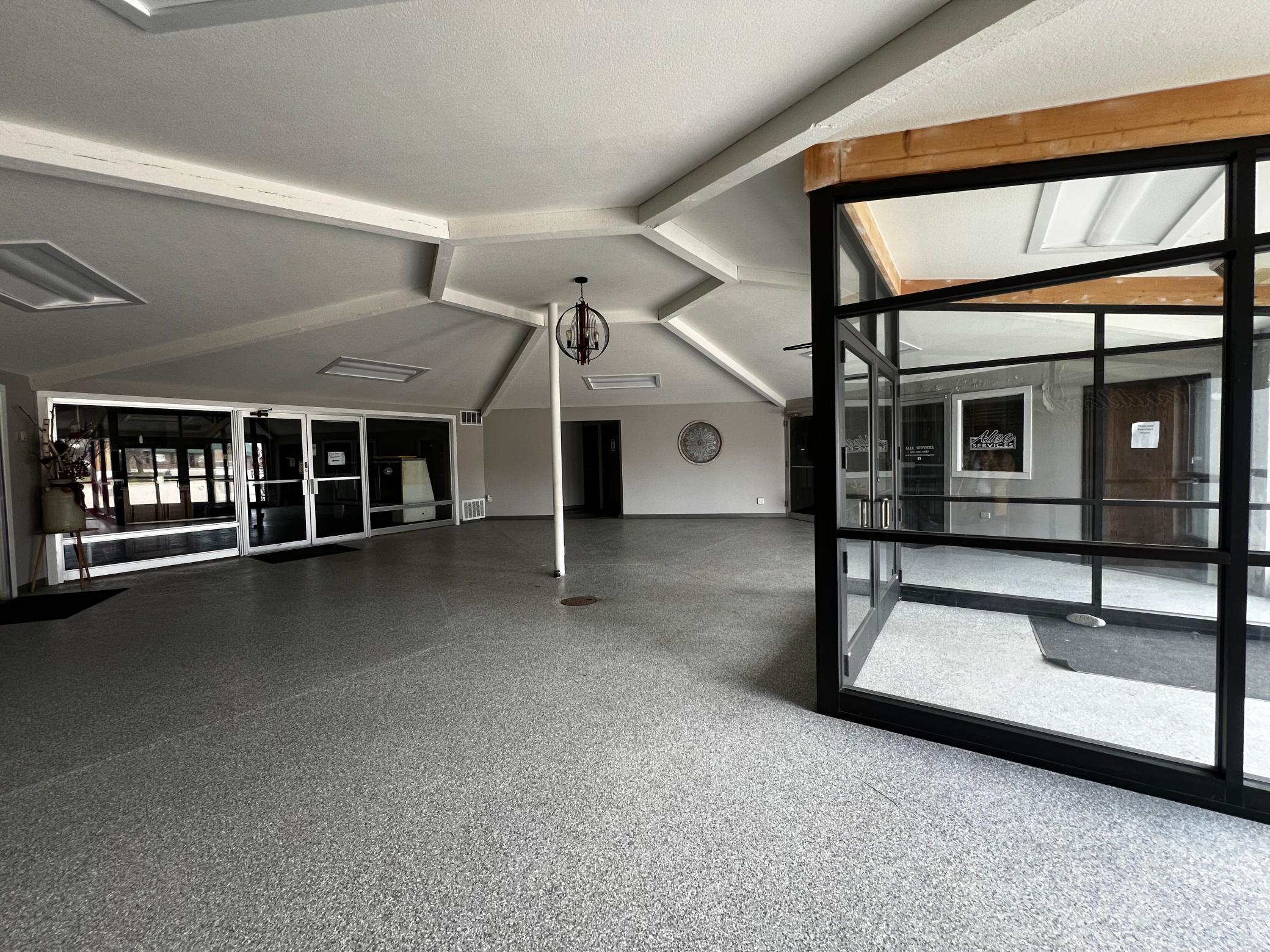 Main Mall Commons Area with Shared Bathroom.