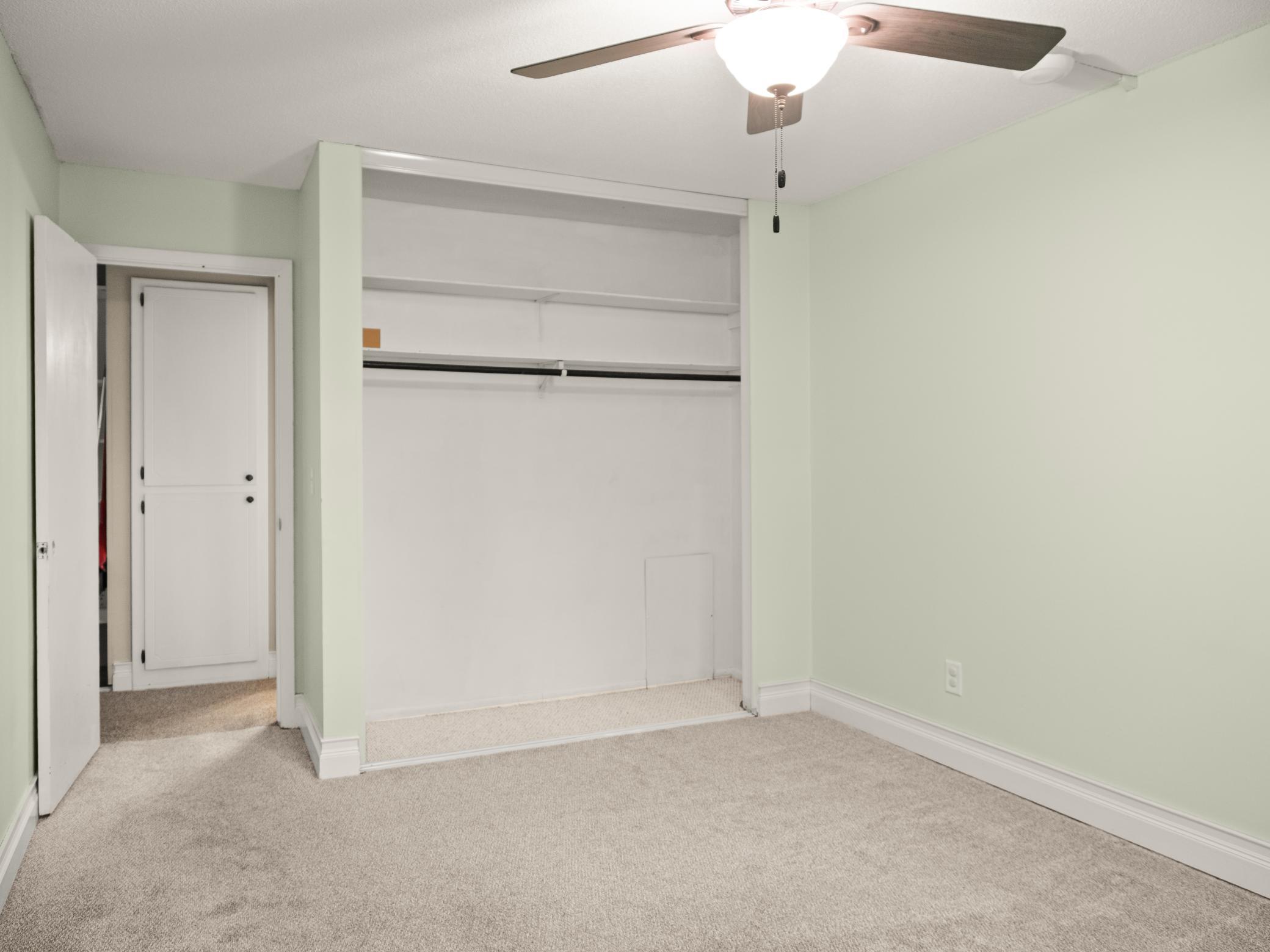 Spacious bedroom with private views