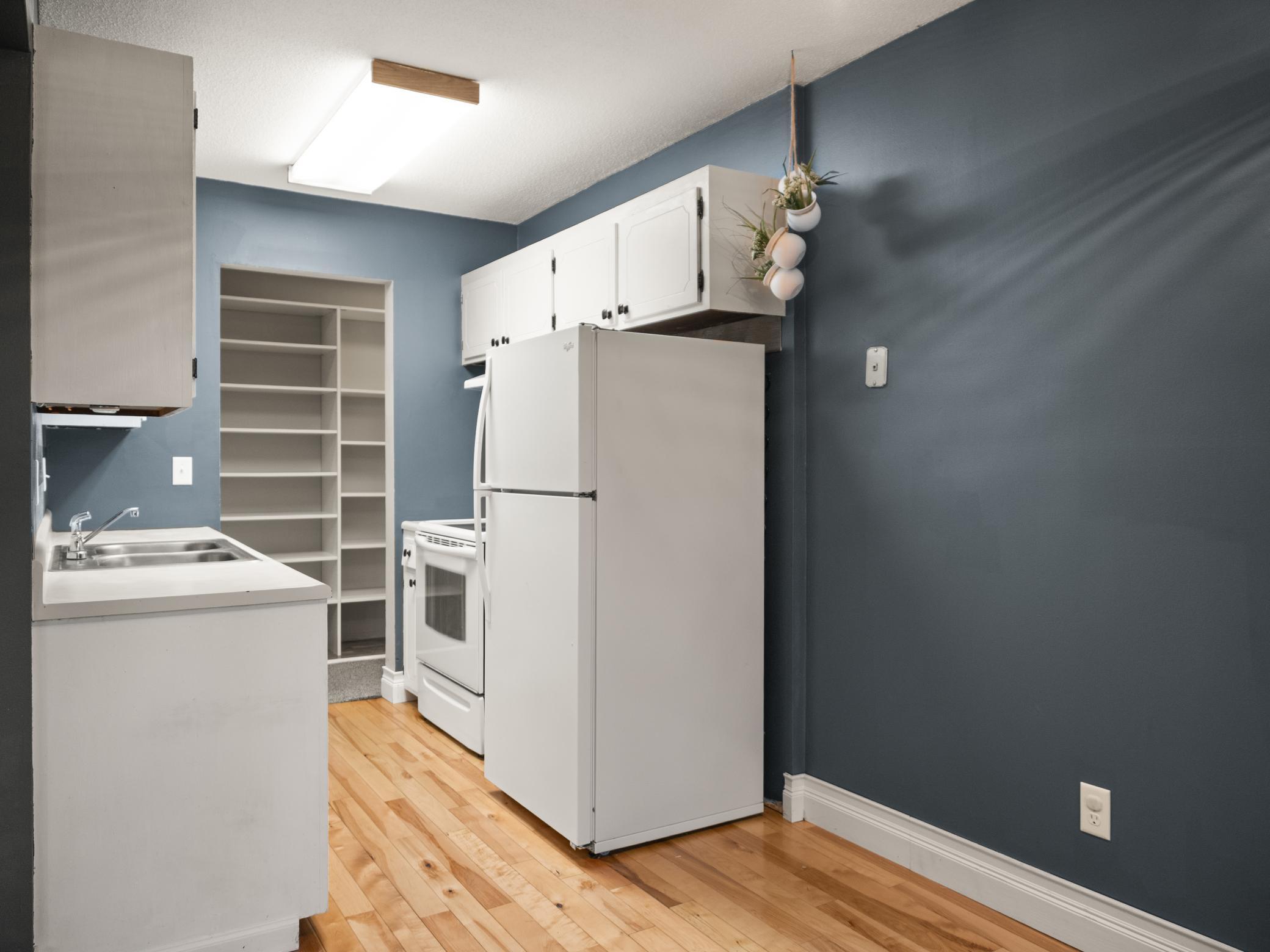 Kitchen open to dining room