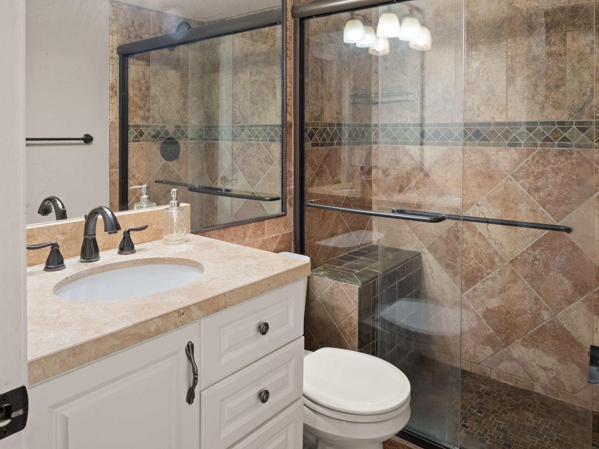 Updated 3/4 bathroom