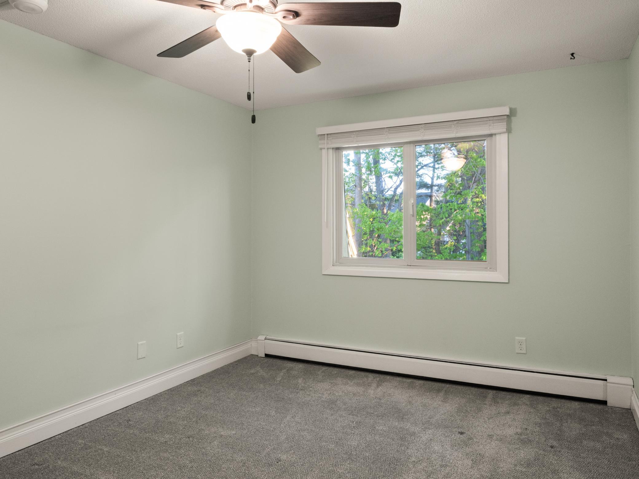 Spacious bedroom with private views