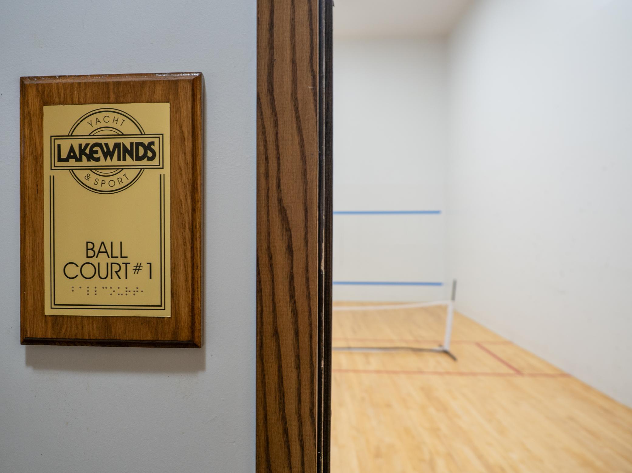 One of two ball courts - basketball, racquetball, pickleball