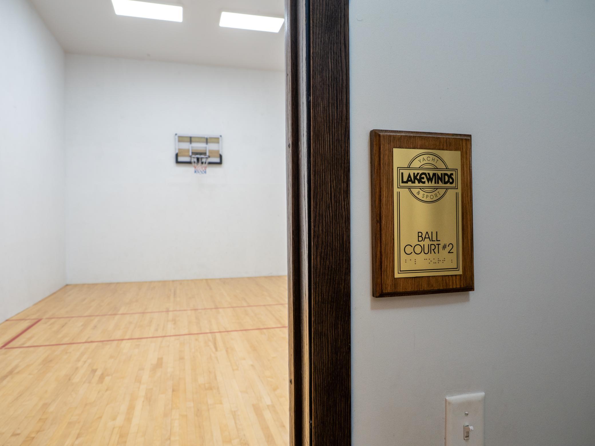 One of two ball courts - basketball, racquetball, pickleball