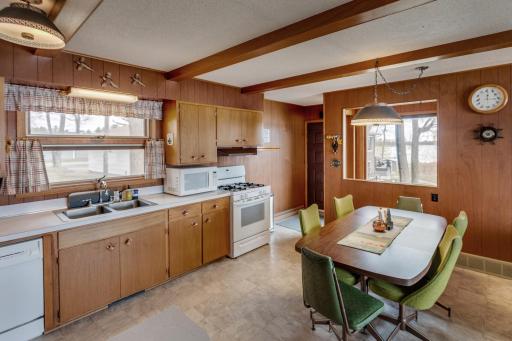 The huge windows give you views of water on all three sides of the cabin.