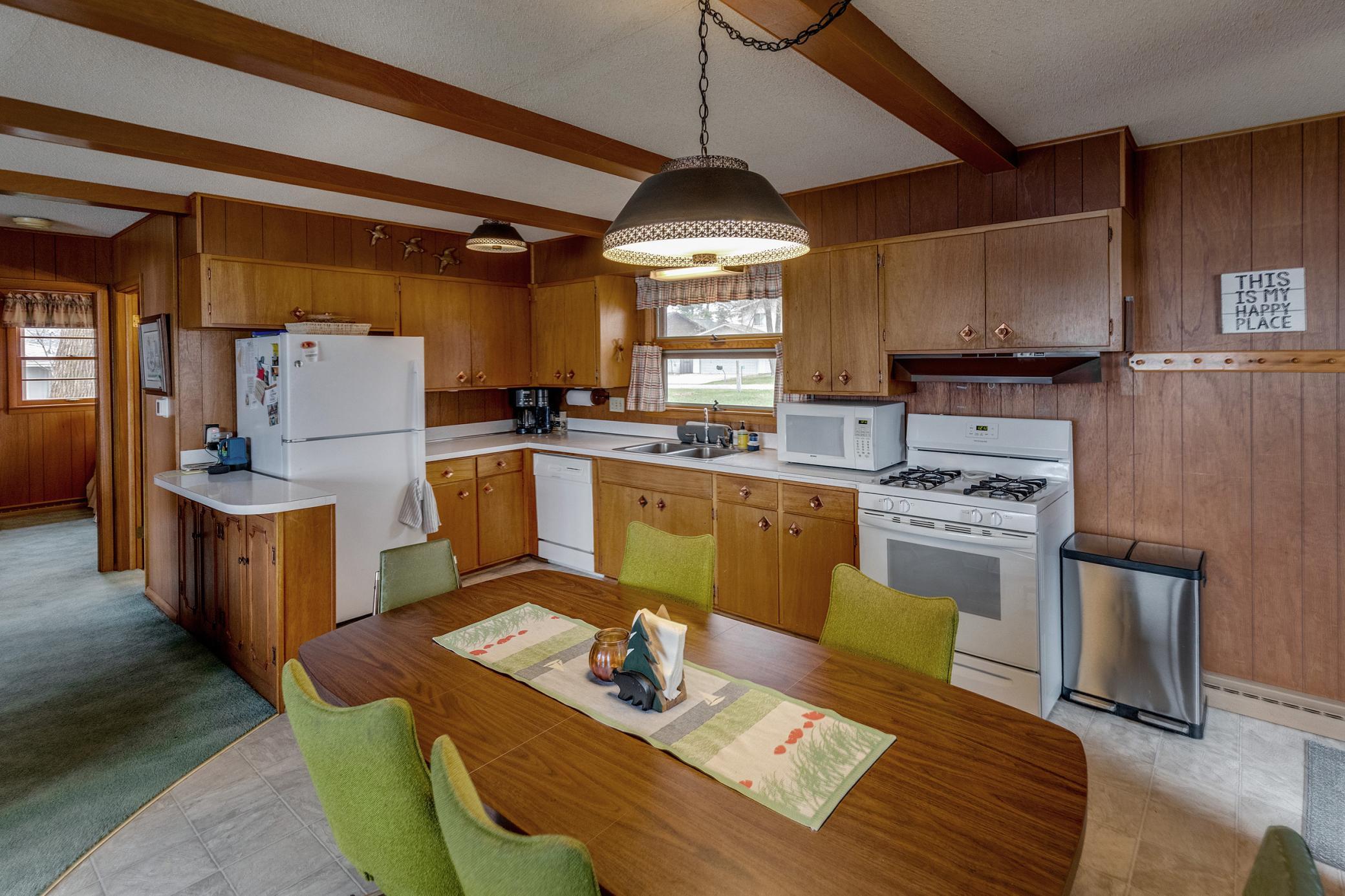 the kitchen is large enough to seat everyone!