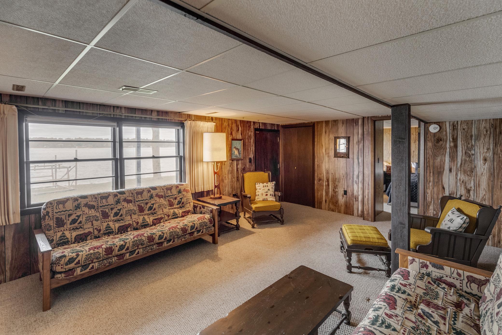 Rec room with lots of natural light.