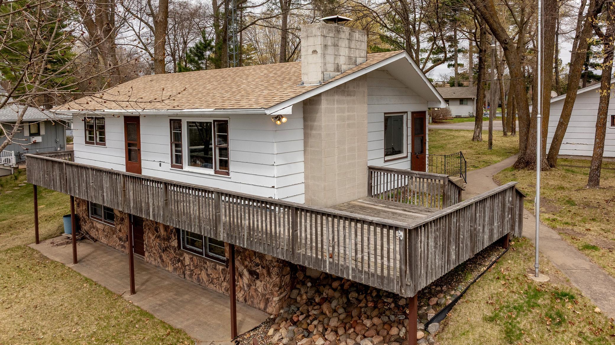 A view of the wrap around deck with plenty of room for entertaining.