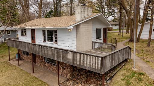 A view of the wrap around deck with plenty of room for entertaining.