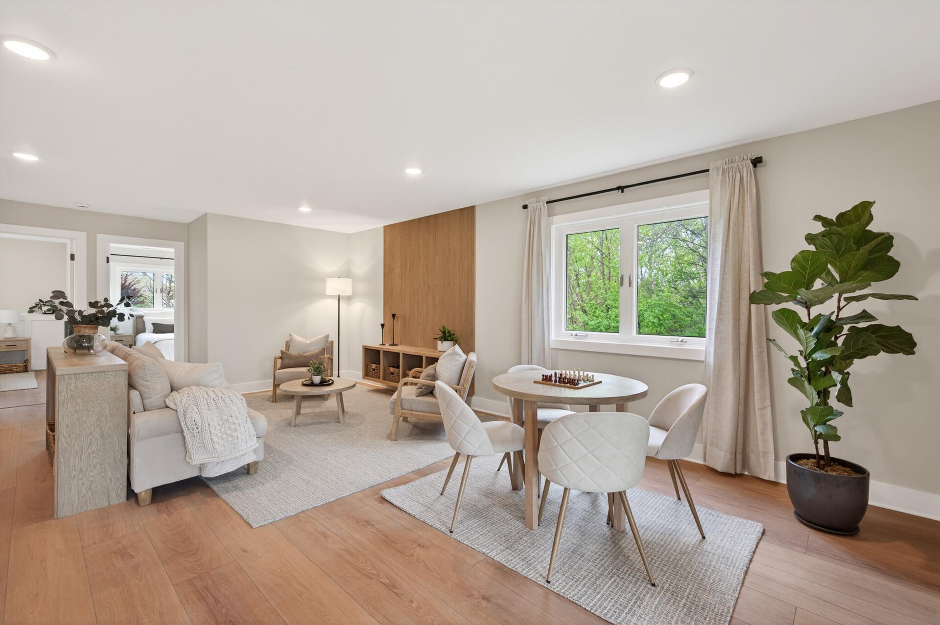 Beautiful built in cabinetry in the lower level helps you to stay organized.