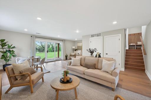 The fully finished lower level expands the home's living space with a large family room perfect for entertaining, relaxing or creating a flexible multi-use area.