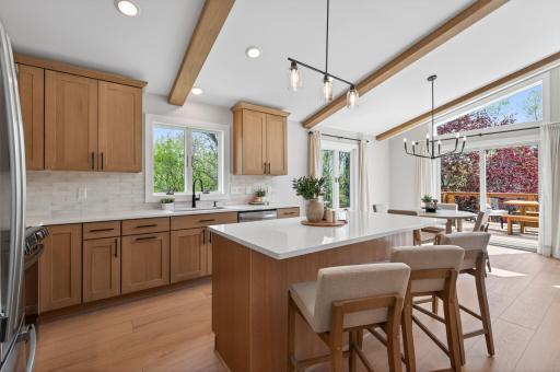 You will love the soft close doors and drawers in this newly renovated kitchen.
