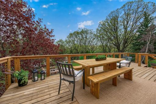 Take in the gorgeous views from the upper level deck.