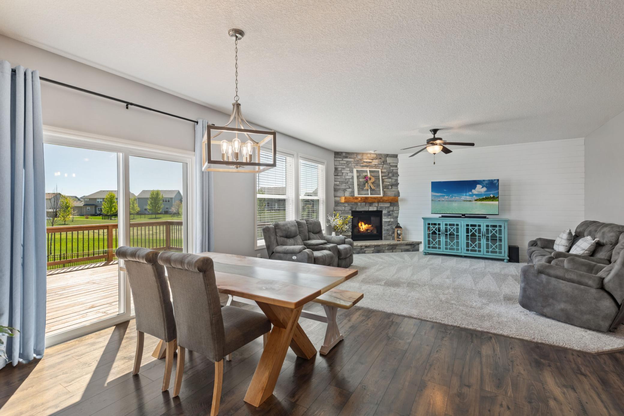 This Informal dining area has great space for an extended dining table to fit larger families.