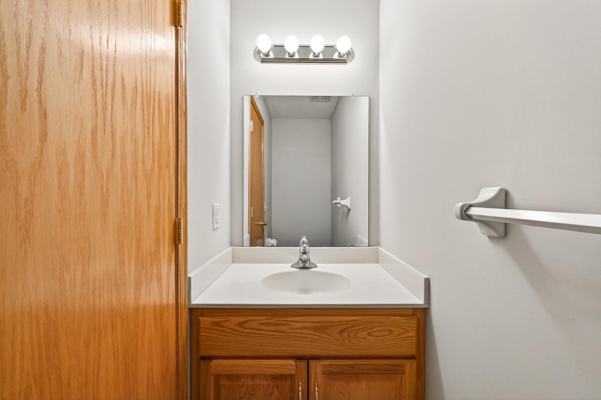 1/2 bath on the main level.