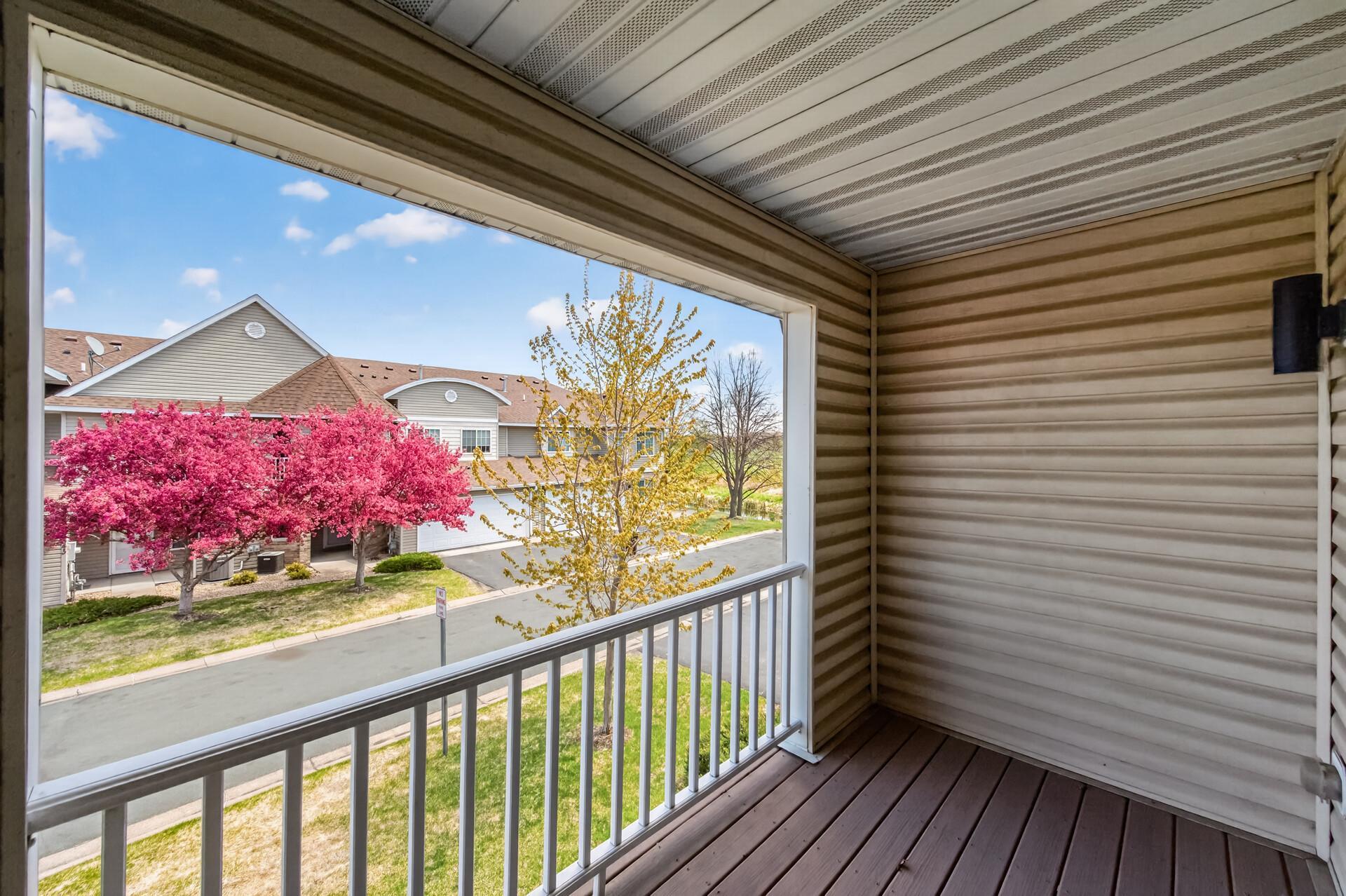 Deck/balcony off the primary bedroom.