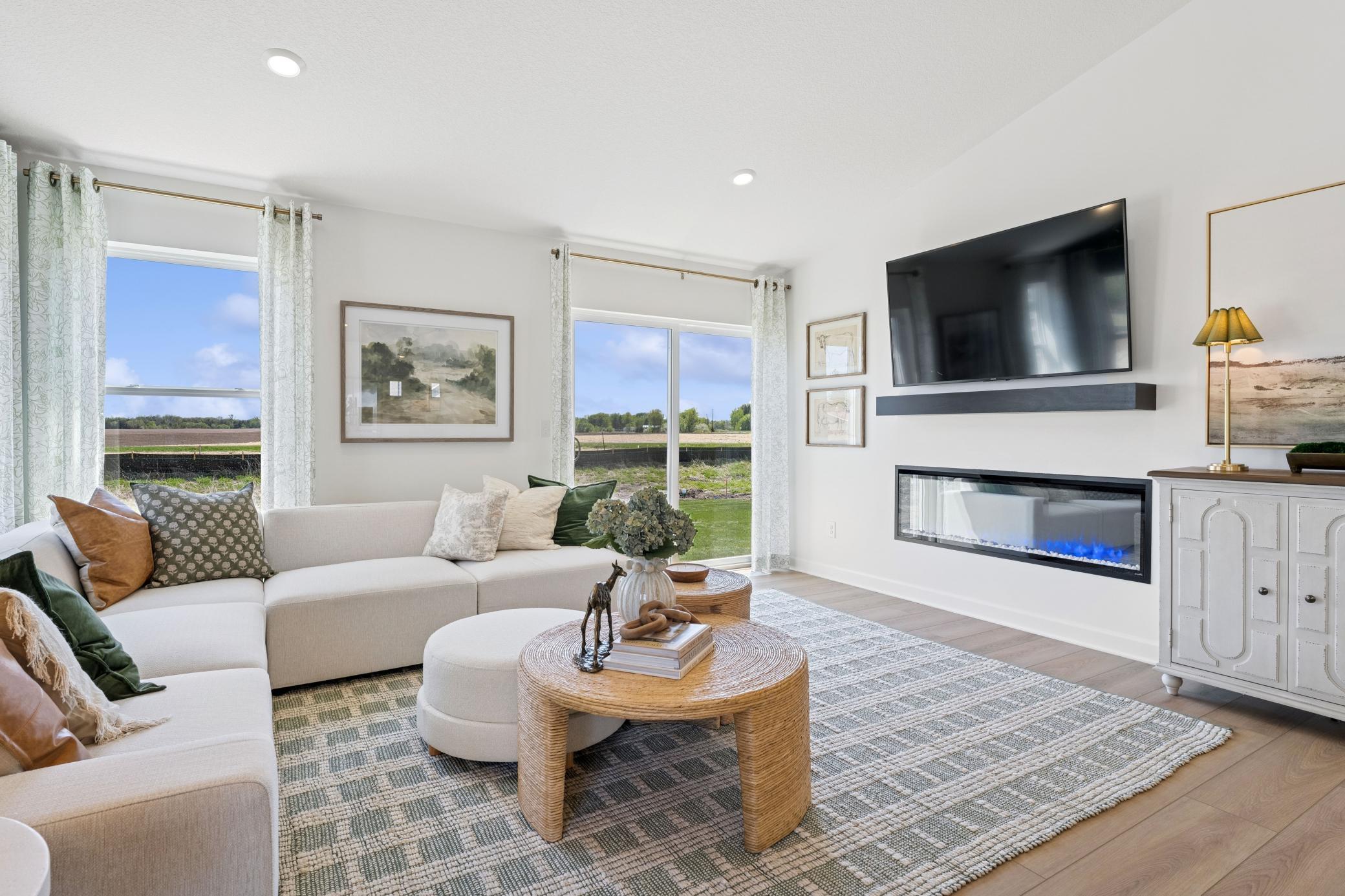 Style and arrange the room to create an inviting space